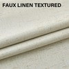 Beige Linen Textured Blackout Curtains 84 Inch Length for Living