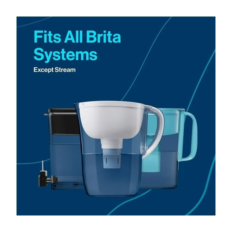Brita Large 10 Cup Pacifica White Water Filter Pitcher with