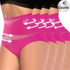 4-Pack/Set High-Waist Shaping Panties for Women- Seamlesslce Silk Mesh Control Briefs, Tummy slimming & Butt LiftingUnderwear Breathable Everyday:_Pink 4pcs_M