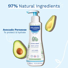 Mustela Mustela Hydra Bebe Body Lotion Daily Moisturizing Baby Lotion with Natural Avocado, Jojoba and Sunflower Oil,10.14 Fl Oz (Pack of 1)