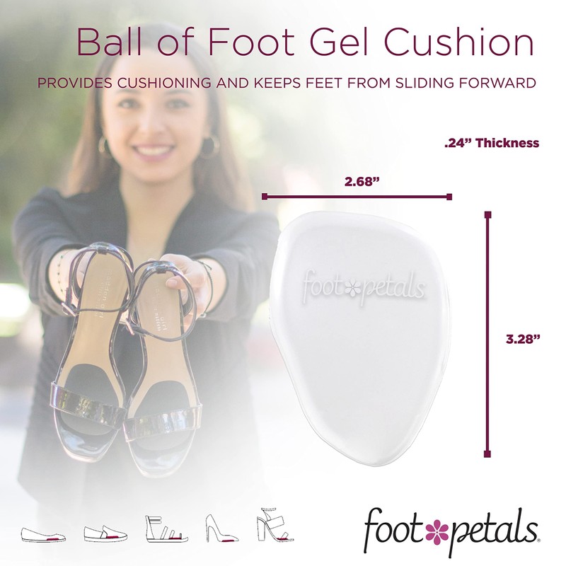 Foot Petals Ball of Foot Cushions, Metatarsal Pad, Lasting Comfort