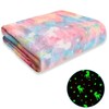 Cuddly Blanket Children Girls, Luminous Blanket for Adults, Glow in