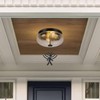 Rosient Motion Sensor Outdoor Ceiling Light, Black Modern Design Ceiling