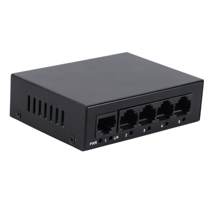 5 Port Ethernet Switch Professional High Speed 10 100Mbps Iron