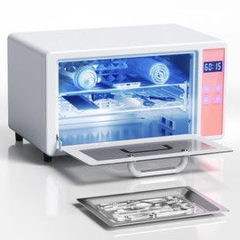 Geisofu UV Light Nail Tool Cleaning Machine - Dry Heat Cabinet UV Light Cleaner, Manicure Tool Cleaner Cabinet, Barber Salon Tools, 6L 110V 160W White