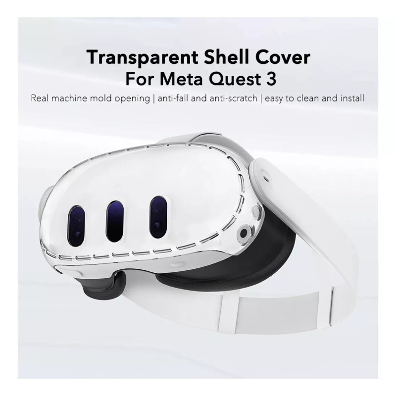 Estuchelandia Carcasa Dura Tpu Y Cristal Templado Para Oculus Meta