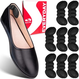 SULPO Fersenpolster Schuheinlagen - 8 Paare Fersenschutz Blasenpflaster - Hackenpolster schwarz