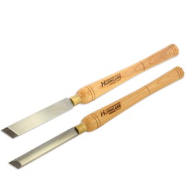 Hurricane Turning Tools, HSS, 2 Piece Skew Chisel Set (1" Standard and 3/4" Oval), Standard Series Woodturning Tools