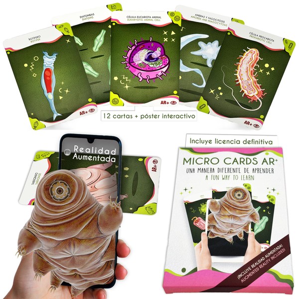 AR+ Body Planet: Micro Cards Flash Cards for Learning Microorganisms