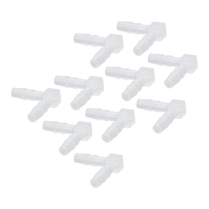 Kadimendium 10 Pieces Elbow Hose Nozzle Plastic L Shape Fitting