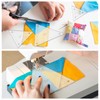 BENECREAT 6Pcs Free Motion Triangle Quilting Template Set, Acrylic Transparent