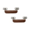 UTALIND 2 Pack Metal Luggage Handles Vintage Leather Handle 110mm