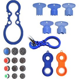 8 Pcs Aerator Key Faucet Removal Tool Set, Wrench with Housing Tool, Replacement Cache Aerator for Sink M 16.5, 18.5, 21.5, 22, 24mm Faucet Flow Limiter (8 Pcs)