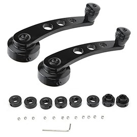 for yj Window Crank Gorgeri Window Crank Handle Kit ,3in Black CNC Aluminum Alloy Window Winder Crank Fits for Chevy