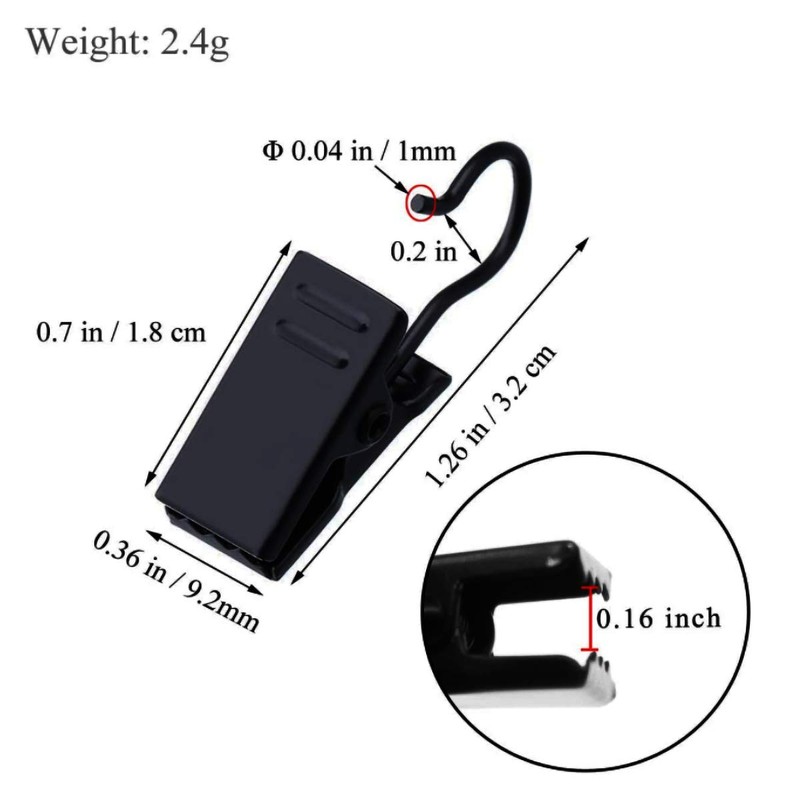 C.M. Curtain Hook Clips, Black Curtain Clips, For Your Favorite