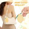 Kabwea Zitronenförmiges Münzgeldbörse mit Schlüsselanhänger,Schlüsseletui, Schlüsselmäppchen, Card Holder