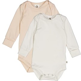 Müsli by Green Cotton baby girl base layer, Balm Rose/Balm Cream