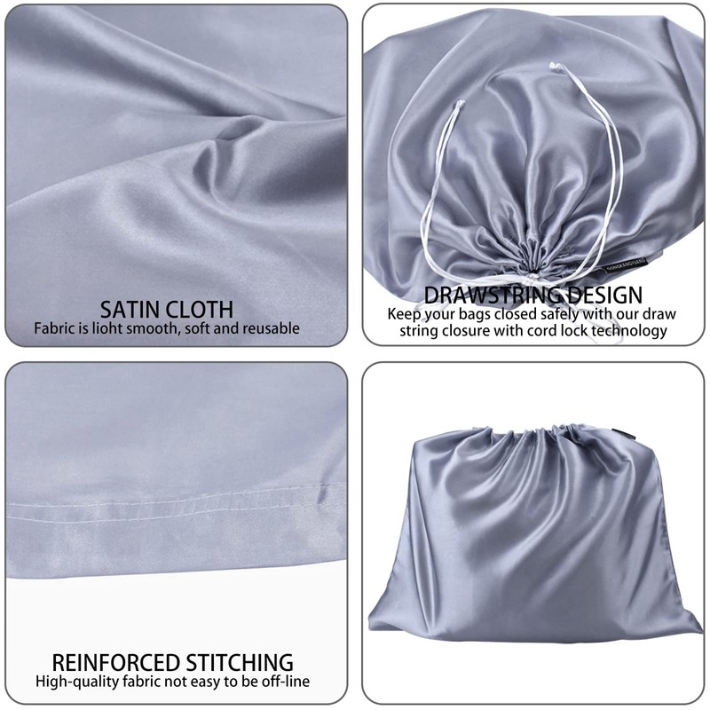 6 Pack Dust Bags for Handbags Silk Dust Cover Bag