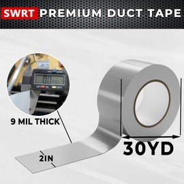 SWRT 24-Pack Silver Heavy Duty Duct Tape Strong Adhesive, 2 Inch x 720 Yd Duct Heavy Duty Waterproof All Weather Gray Duct Tape No Residue Sealing & Patching for Indoor&Outdoor Repair