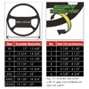 BELINOUS Suede Steering Wheel Leather Wrap (Size M4, Black)