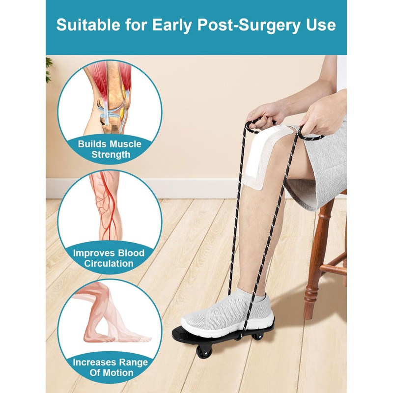 Lamborsafe Knee Glide for Knee Replacement Recovery Aids Kit Knee
