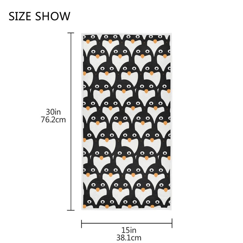 senya Penguins Group Hand Towel Ultra Soft Luxury Towels for
