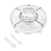 DUEBEL Caviar Serving Set, 1 Glass Divided Serving Bowl Set