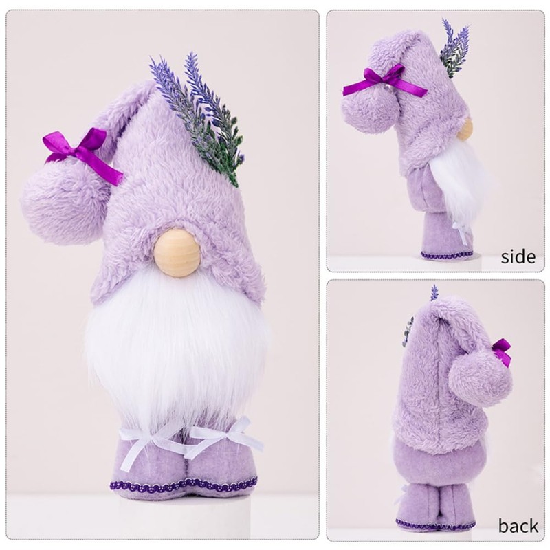 zhuja Mother's Day Flower Gnome Lavender Swedish Gnomes Decorations for