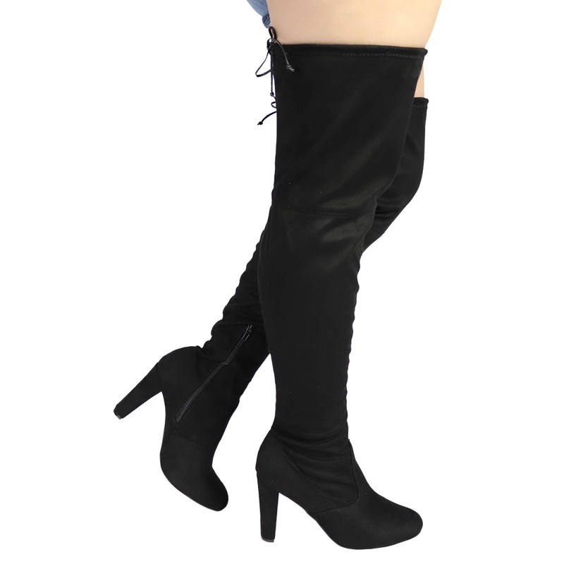 Wild Diva AMAYA-01 Women's Thigh High Stretch Boot - Trendy