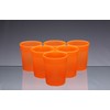 AIOS Dishwasher Safe Stackable Neon Orange Plastic Cups/Beakers/Tumblers 250ml (Set