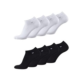 TOM TAILOR Trainer Socks - Comfortable Men's Socks - Socks for Everyday and Leisure - in a Practical Pack of 8, Black / white