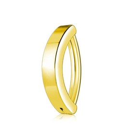 Oufer 14G Clicker Hoop Curved Belly Ring - Color: Gold