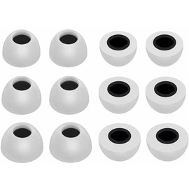 ALXCD Foam Ear Tips Compatible with JBL Vibe Buds Earbuds, 6 Pairs S/M/L Sizes Replacement Soft Noise Isolation Memory Foam Earbuds Tips Eartips Foam Tips, Compatible with JBL Vibe Buds 6 Pairs Gray