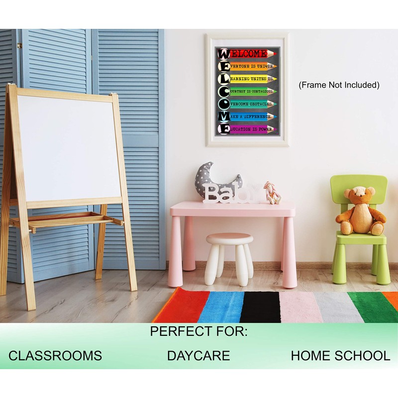 Welcome Acronym and Class Rules Posters- Laminated 14x19.5 in.- Educational