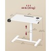 VASAGLE VASAGLE Overbed Table with Wheels, Mobile Standing Computer Desk,