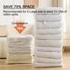 3 Pack No Pump Vacuum Storage Bags, Press and Seal