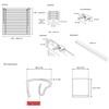 Victoria M. Aluminium Venetian Blind, 70 x 130 cm, Silver,