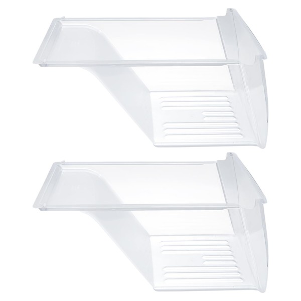 2 Pack Upgraded 240337103 Crisper Drawer Bins by SupHomie - Compatible with Frigidaire Kenmore Refrigerators Replace 240337107, 240337108, 240337109