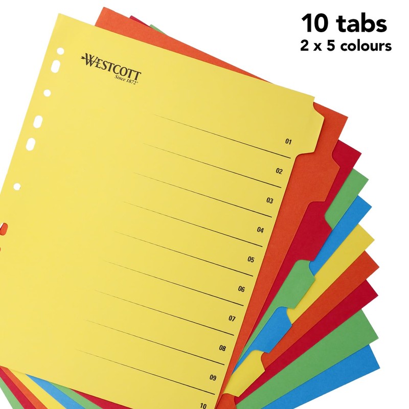 Westcott Folder Register for A4 Plastic Wallets | Extra-Wide Binder