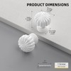 goldenwarm 10 Pack White Drawer knobs Round Glossy White Cupboard