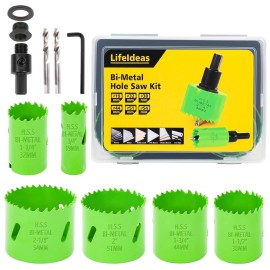 Dose not Applay Bi-Metal Hole Saw Kit,LifeIdeas 6 PCS Hole Saw Blades 3/4" to 2-1/8" (19-54mm),