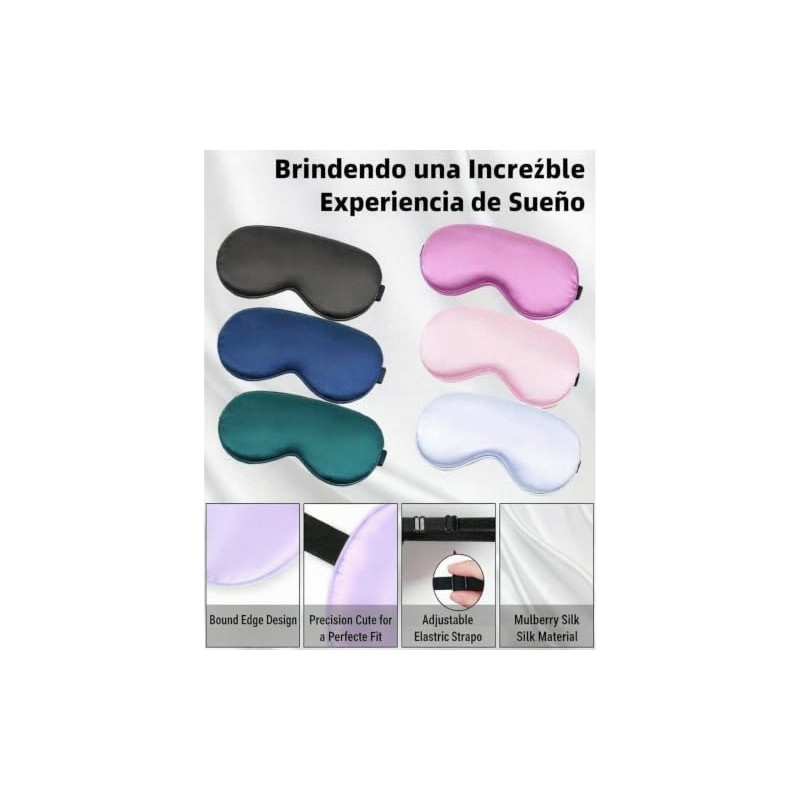 6 Piezas Antifaz Para Dormir, Cubre Ojos Para Dormirsombreado Efectivo