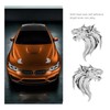 VGOL A Pair 3D Metal Wolf Head Car Stickers Wolf