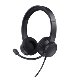 Trust HS-260 Computer Over Ear Headset Wired Stereo Black