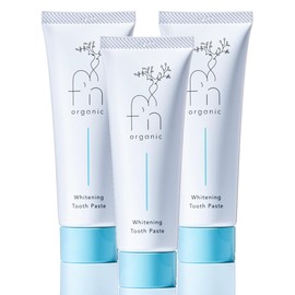 Fan Organic Toothpaste, Whitening Gel, Additive-free, Bad Breath Care, Fluorine-free, Abrasive-free, 2.8 oz (80 g), Set of 3