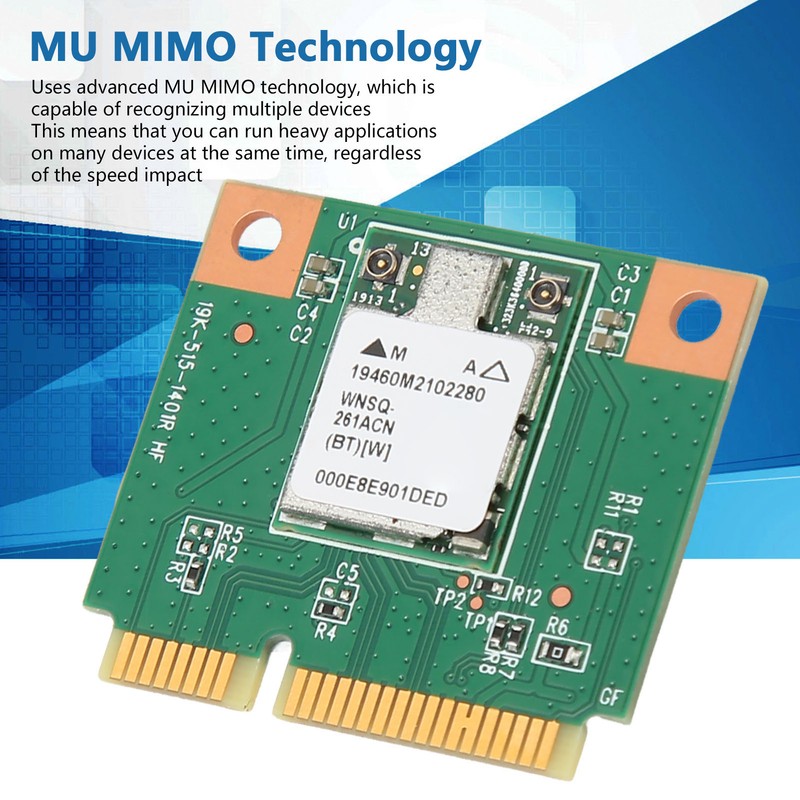 MiniPCIE Network Card Module 1200Mpbs 2.4G 5G Dual Band Bluetooth