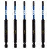 5 x Rennie Tools 100mm Long T20 TX20 Impact Screwdriver