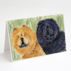 Caroline's Treasures SS7009GCA7P Chow Chow Greeting Cards and Envelopes Pack of 8 Blank Cards with Envelopes Whimsical A7 Size 5x7 Blank Note Cards
