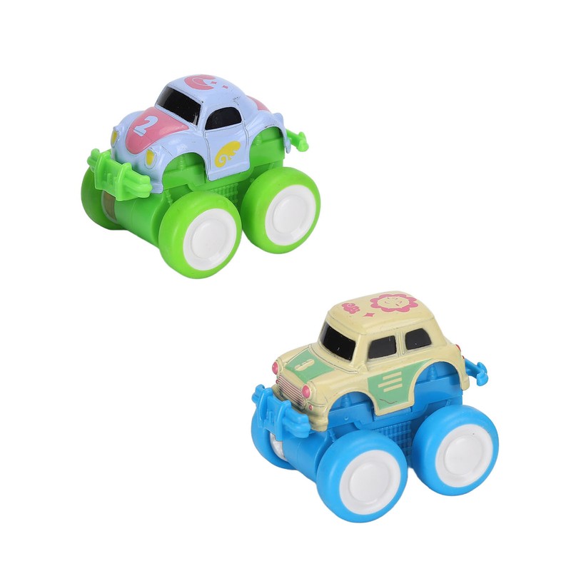 4pcs Pull Back Car Toys Cartoon Q Version Alloy Vehicle