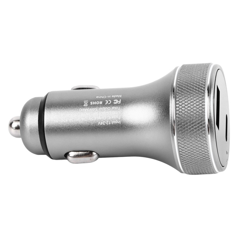 Car Charger Metal Digital Display Short Circuit Protection Fast Charging